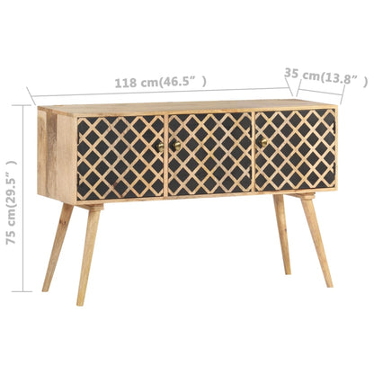 Sideboard 118x35x75 cm Massivholz Mango