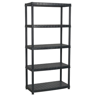 Lagerregal 5-Tier Schwarz 85x40x185 cm Kunststoff