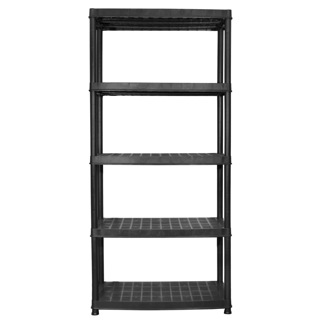 Lagerregal 5-Tier Schwarz 85x40x185 cm Kunststoff