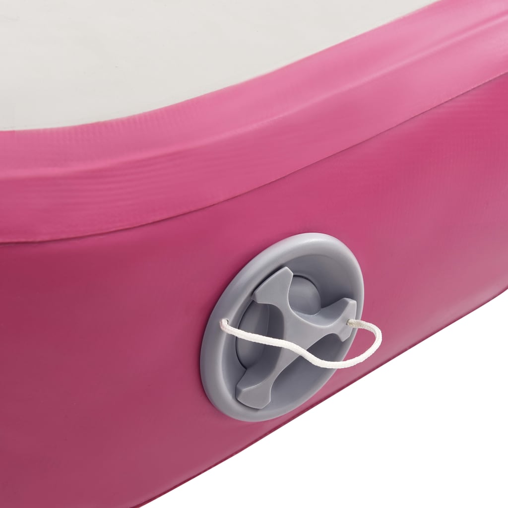 Aufblasbare Gymnastikmatte mit Pumpe 60x100x10 cm PVC Rosa