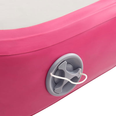 Aufblasbare Gymnastikmatte mit Pumpe 60x100x10 cm PVC Rosa