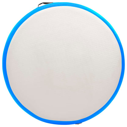 Aufblasbares Gymnastik-Kissen mit Pumpe 100x100x10 cm PVC Blau