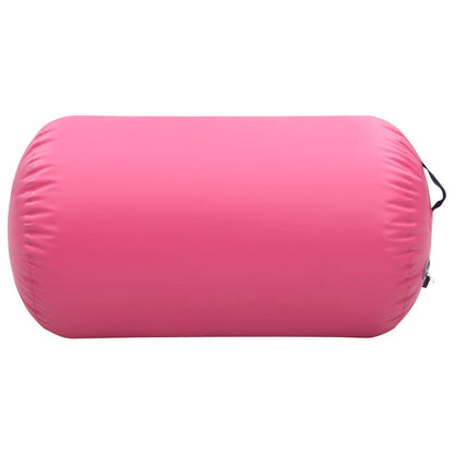 Aufblasbare Gymnastik-Rolle mit Pumpe 100x60 cm PVC Rosa