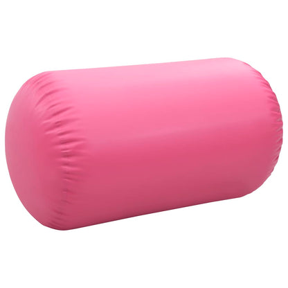 Aufblasbare Gymnastik-Rolle mit Pumpe 100x60 cm PVC Rosa