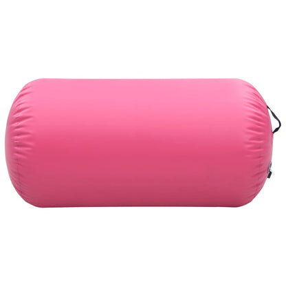 Aufblasbare Gymnastik-Rolle mit Pumpe 120x75 cm PVC Rosa