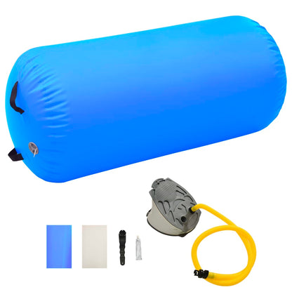 Aufblasbare Gymnastik-Rolle mit Pumpe 120x75 cm PVC Blau