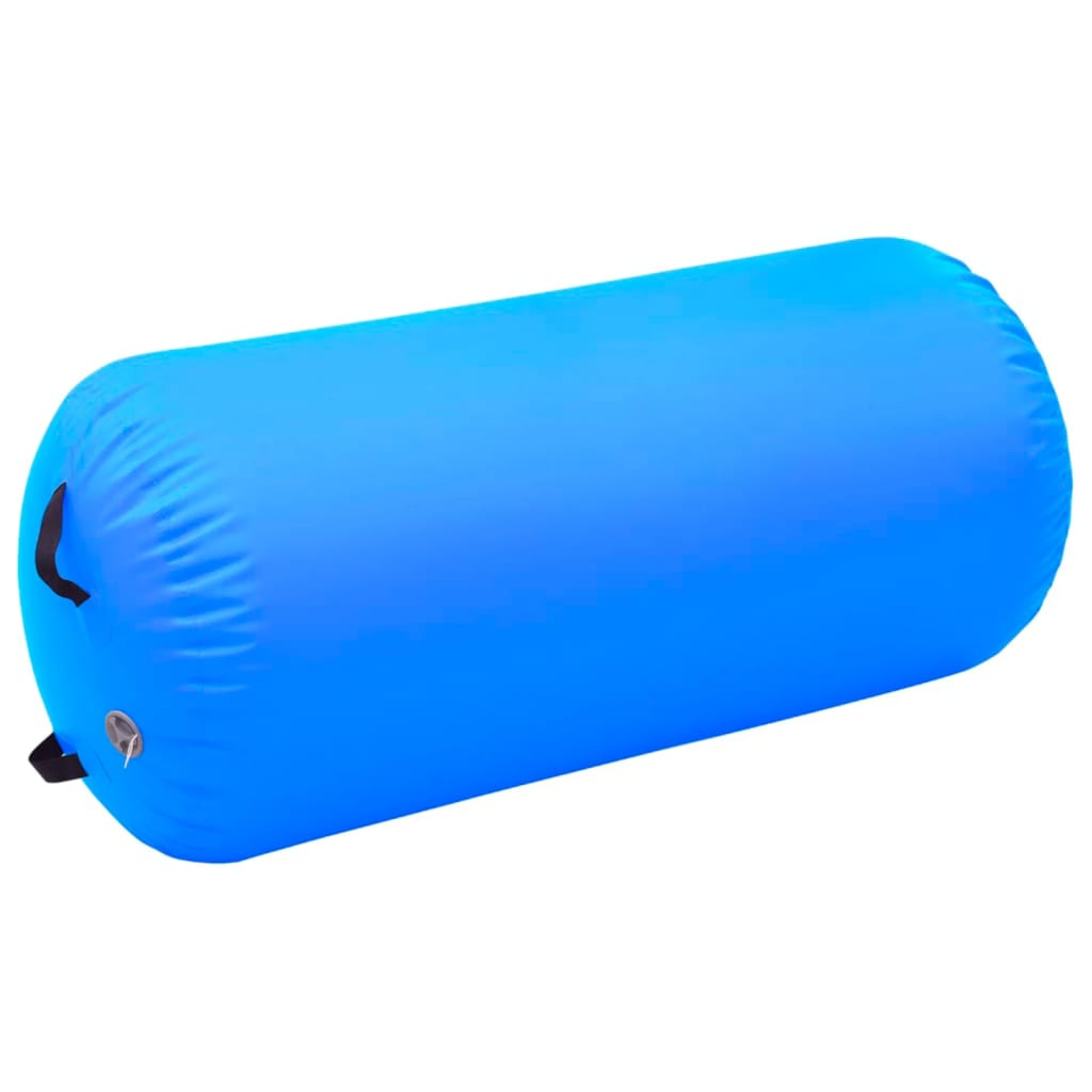 Aufblasbare Gymnastik-Rolle mit Pumpe 120x75 cm PVC Blau