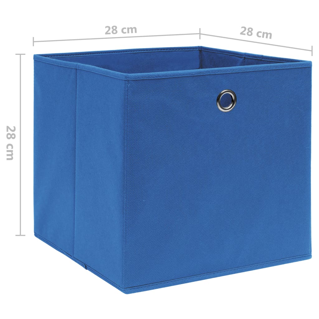 Aufbewahrungsboxen 4 Stk. Vliesstoff 28x28x28 cm Blau