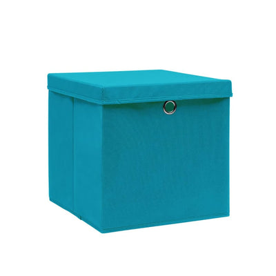 Aufbewahrungsboxen mit Deckeln 4 Stk. 28x28x28 cm Babyblau