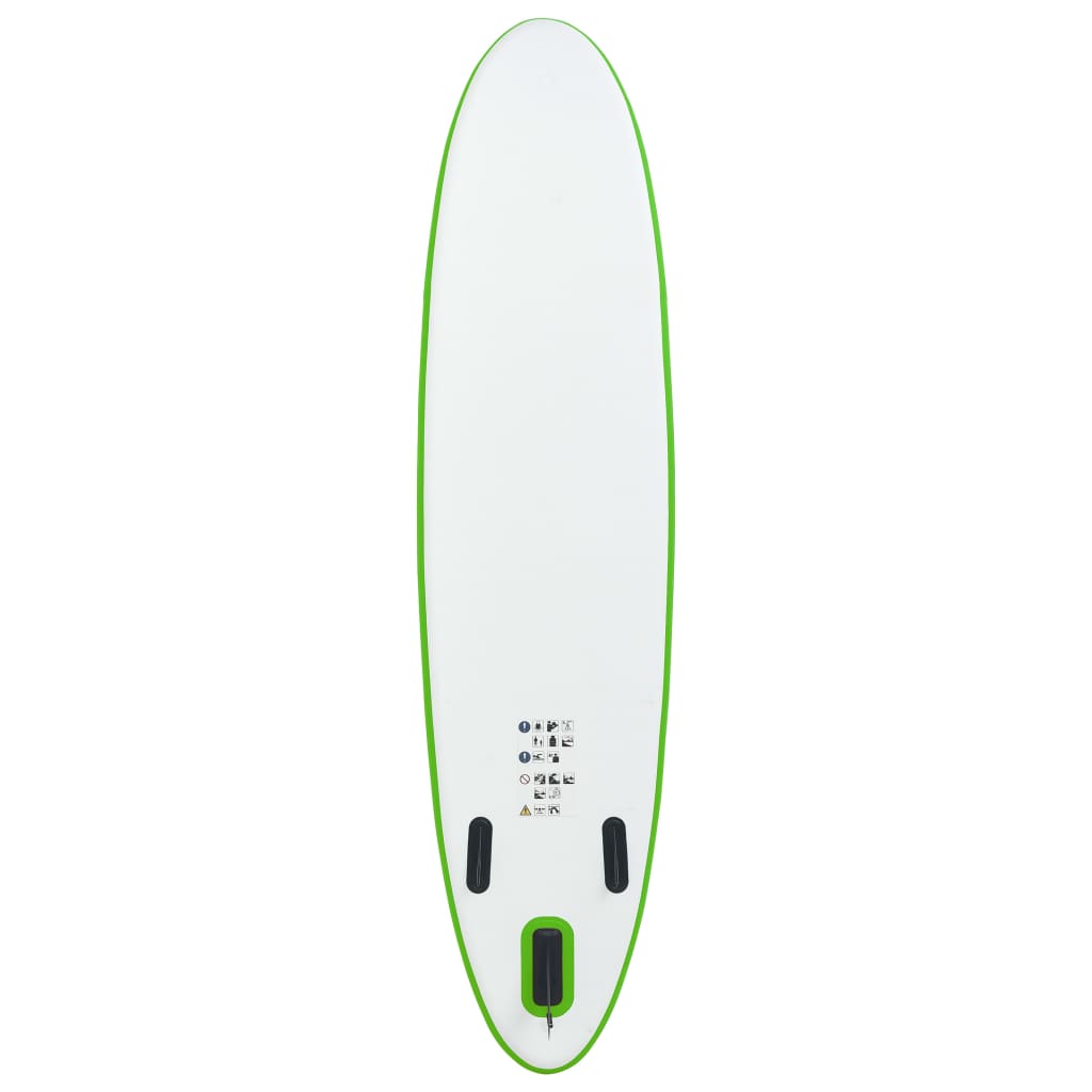 Aufblasbares Stand Up Paddle Board Set Grün und Weiß