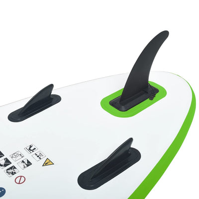 Aufblasbares Stand Up Paddle Board Set Grün und Weiß