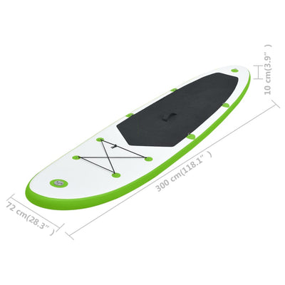 Aufblasbares Stand Up Paddle Board Set Grün und Weiß