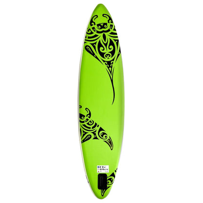 Aufblasbares Stand Up Paddle Board Set 305x76x15 cm Grün