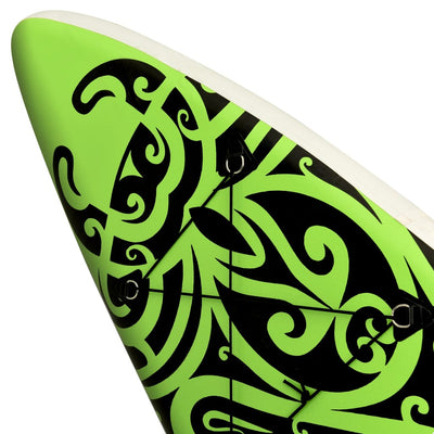 Aufblasbares Stand Up Paddle Board Set 320x76x15 cm Grün