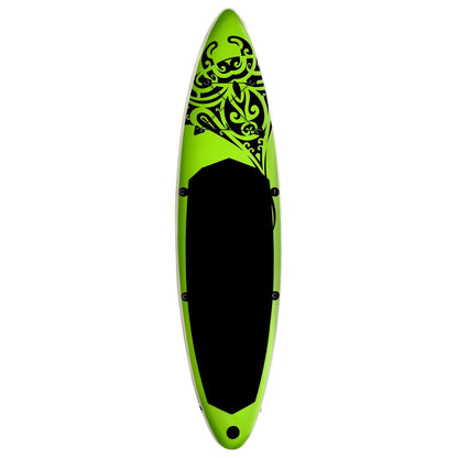 Aufblasbares Stand Up Paddle Board Set 366x76x15 cm Grün