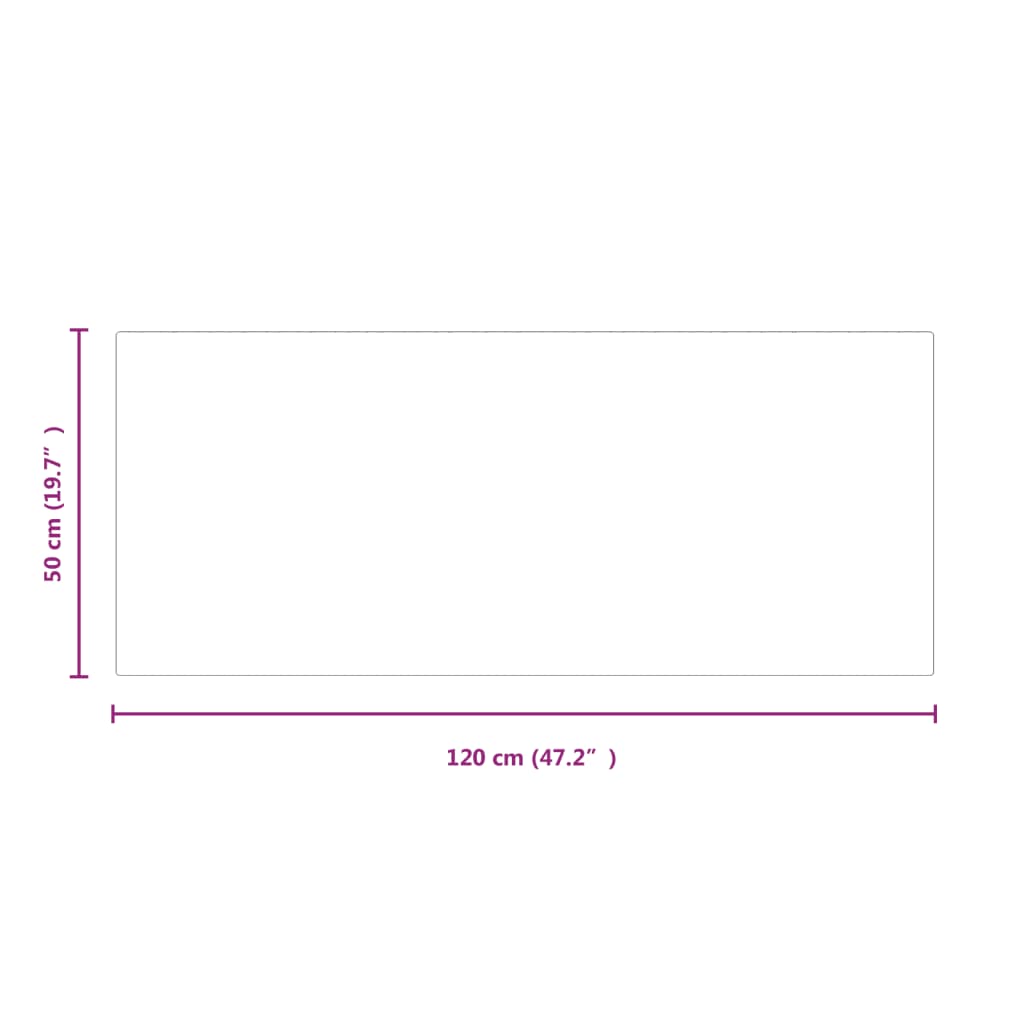 Kaminofen Glasplatte Rechteckig 120x50 cm