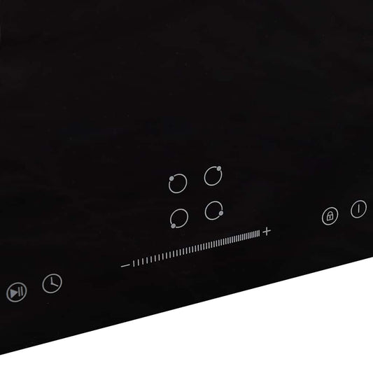 Induktionskochfeld mit 4 Platten Touch Control Glas 77cm 7000 W