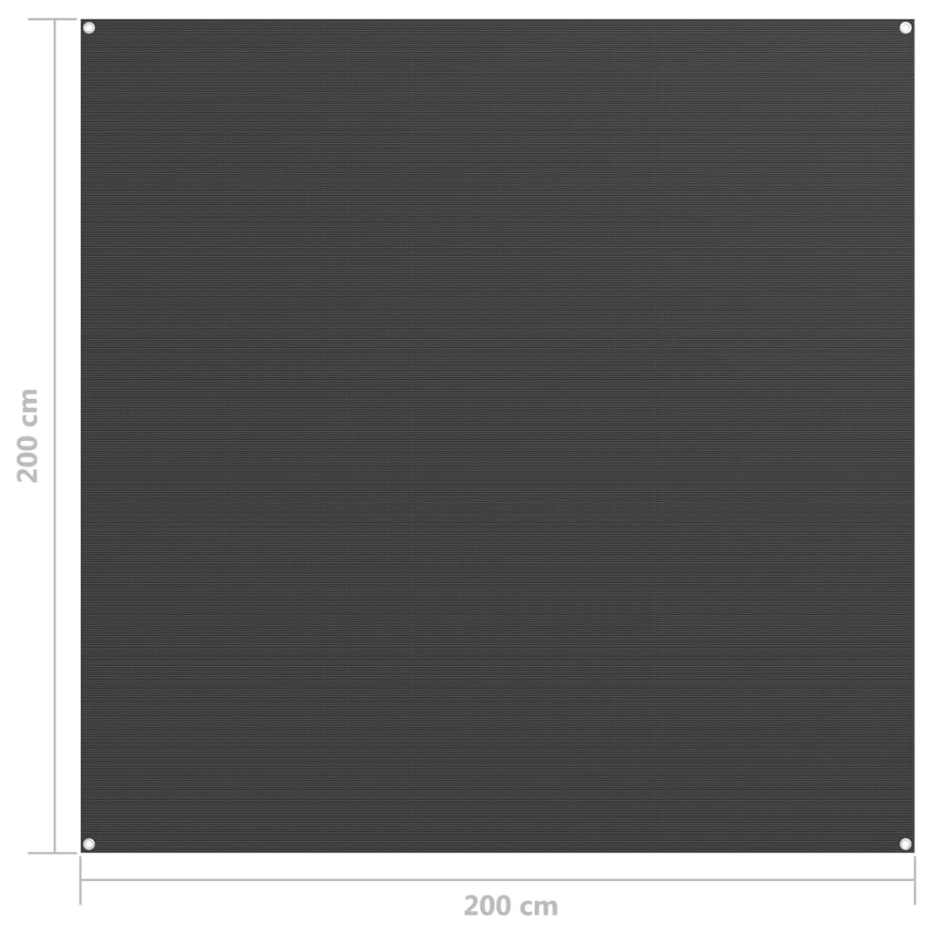 Zeltteppich 200x200 cm Anthrazit