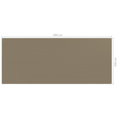 Zeltteppich 250x600 cm Taupe