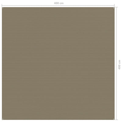 Zeltteppich 400x400 cm Taupe