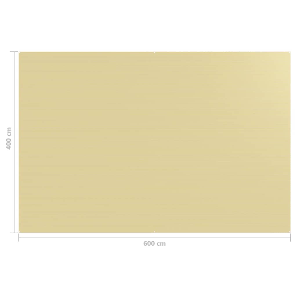 Zeltteppich 400x600 cm Beige