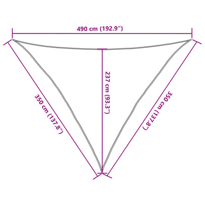 Sonnensegel 160 g/m² Beige 3,5x3,5x4,9 m HDPE