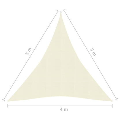 Sonnensegel 160 g/m² Cremeweiß 4x5x5 m HDPE