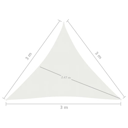 Sonnensegel 160 g/m² Weiß 3x3x3 m HDPE