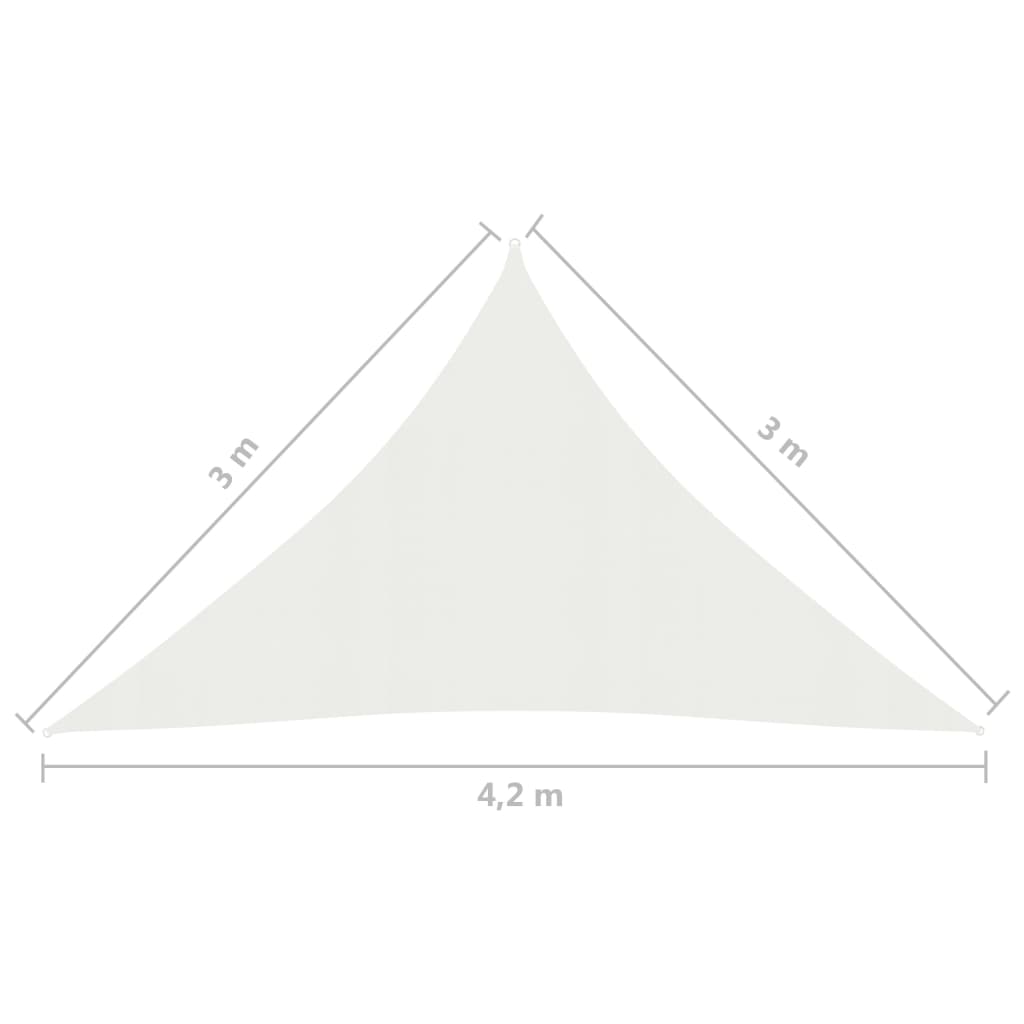 Sonnensegel 160 g/m² Weiß 3x3x4,2 m HDPE