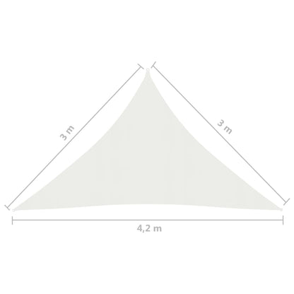 Sonnensegel 160 g/m² Weiß 3x3x4,2 m HDPE