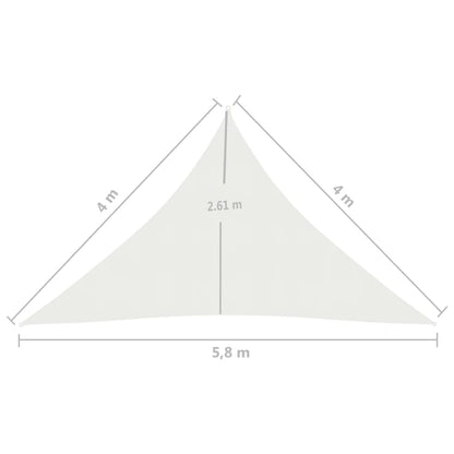 Sonnensegel 160 g/m² Weiß 4x4x5,8 m HDPE