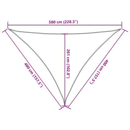 Sonnensegel 160 g/m² Weiß 4x4x5,8 m HDPE