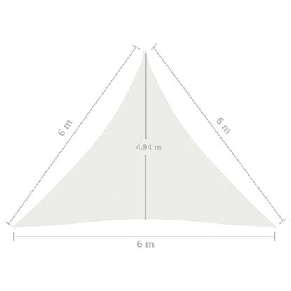 Sonnensegel 160 g/m² Weiß 6x6x6 m HDPE