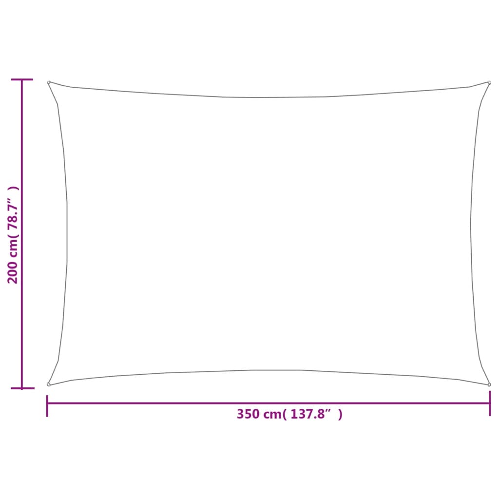 Sonnensegel 160 g/m² Rechteckig Hellgrün 2x3,5 m HDPE