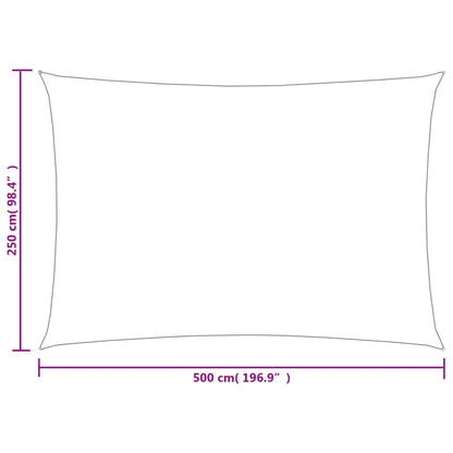 Sonnensegel 160 g/m² Rechteckig Hellgrün 2,5x5 m HDPE