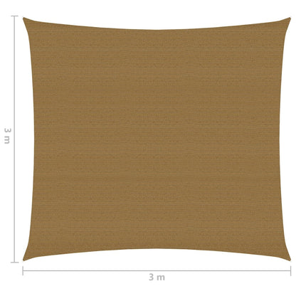 Sonnensegel 160 g/m² Taupe 3x3 m HDPE