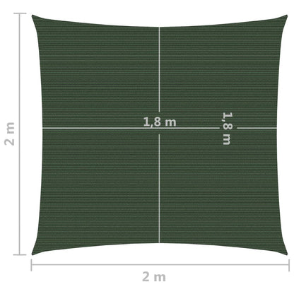 Sonnensegel 160 g/m² Dunkelgrün 2x2 m HDPE