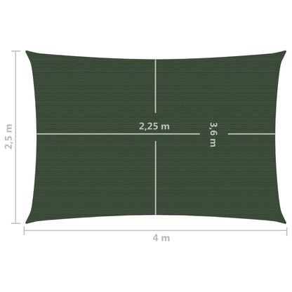 Sonnensegel 160 g/m² Dunkelgrün 2,5x4 m HDPE