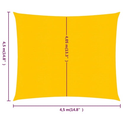 Sonnensegel 160 g/m² Quadratisch Gelb 4,5x4,5 m HDPE