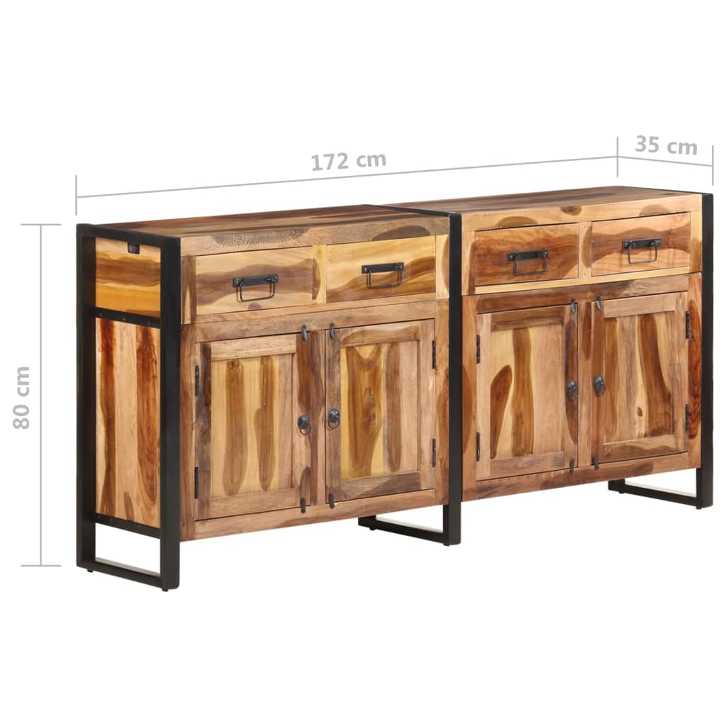 Sideboard 172x35x80 cm Massivholz Akazie Honigfarben