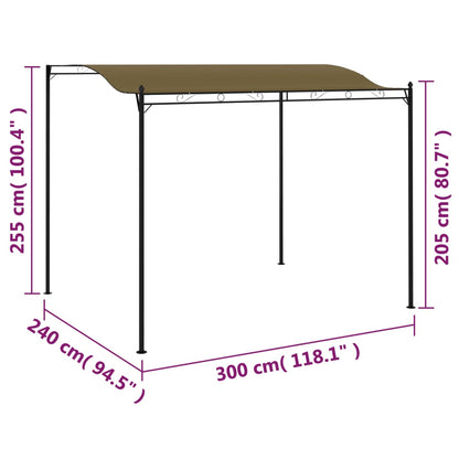 Pavillon 3x2,4 m Taupe 180 g/m²