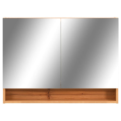 LED-Spiegelschrank fürs Bad Eiche 80x15x60 cm MDF