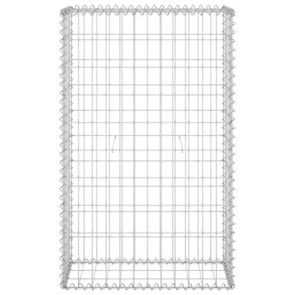 Gabionenwand mit Abdeckung Verzinkter Stahl 60x30x100 cm