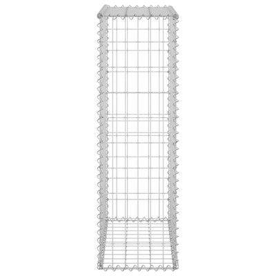 Gabionenwand mit Abdeckung Verzinkter Stahl 60x30x100 cm