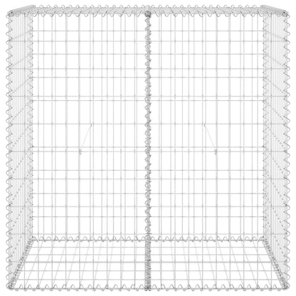 Gabionenwand mit Abdeckung Verzinkter Stahl 100x60x100 cm