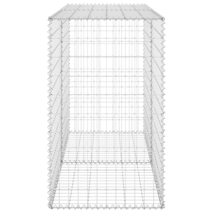 Gabionenwand mit Abdeckung Verzinkter Stahl 150x60x100 cm