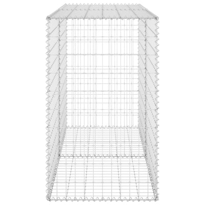 Gabionenwand mit Abdeckung Verzinkter Stahl 150x60x100 cm