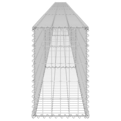 Gabionenwand mit Abdeckung Verzinkter Stahl 900x30x50 cm