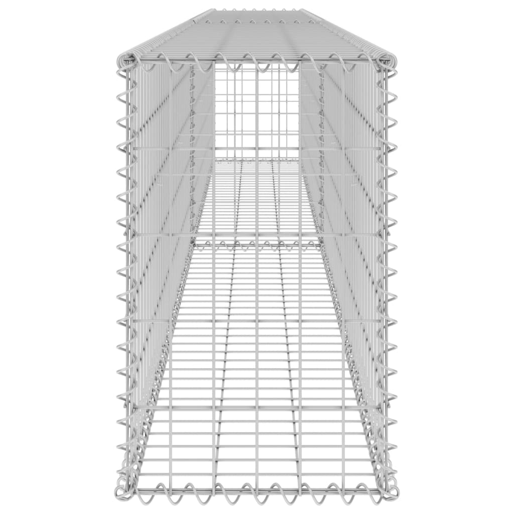 Gabionenwand mit Abdeckung Verzinkter Stahl 300x30x50 cm