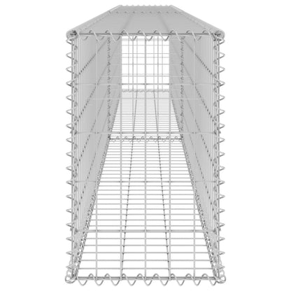 Gabionenwand mit Abdeckung Verzinkter Stahl 300x30x50 cm